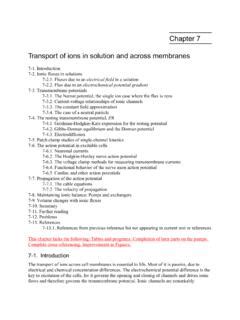 Chapter Transport Of Ions In Solution And Across Membranes Chapter