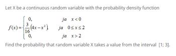 Answered Let X Be A Continuous Random Variable Bartleby