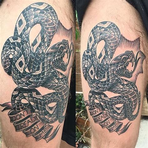 Rattlesnake Tattoo by Chris Cockrill at Remington Tattoo