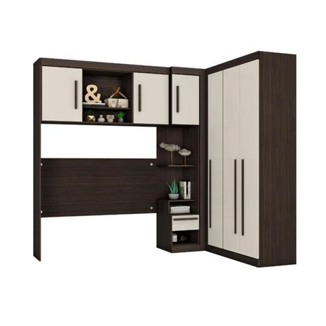 Quarto Modulado Casal Canto 6 Portas 3 Gavetas Star Poliman Leroy Merlin