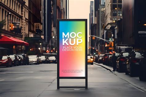 Premium PSD Blank Billboard Mockup In The City Ai Generated