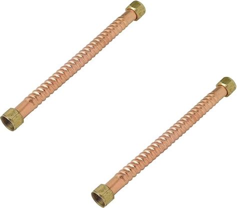 Amazon EZ Fluid Inch Corrugated Flexible LF Copper Hot Water Heater Connector Water