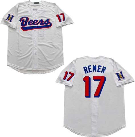 Rainbow Hawk Mens Doug Remer Jersey 17 Beers Movie Baseball Jersey