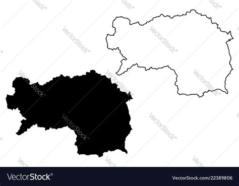 Styria map Royalty Free Vector Image - VectorStock