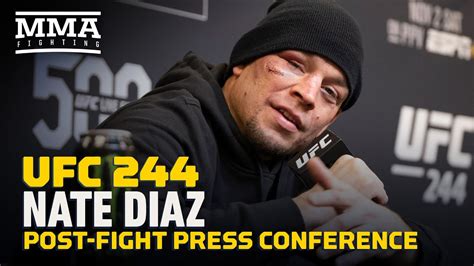 UFC 244: Nate Diaz Post-Fight Press Conference - MMA Fighting - YouTube