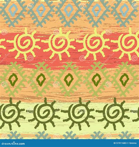 Seamless Colorful Navajo Pattern Stock Vector Illustration Of Culture