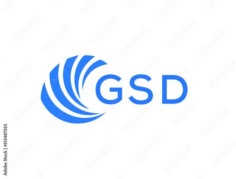 GSD Flat accounting logo design on white background. GSD creative ...