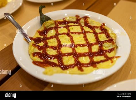 Popular Filipino Food Eggplant Omelette Tortang Talong At Restaurant