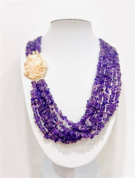 Necklace With Amethyst And Cameo Catawiki