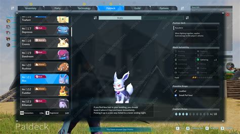 Nox Breeding Combos Location Drops And Skills Palworld