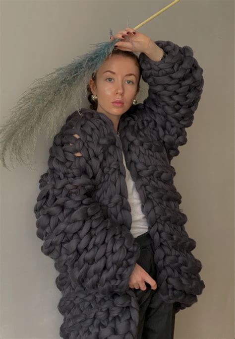 Super Chunky Cardigan Long Sleeves Knit Cardigan Oversized Cardigan
