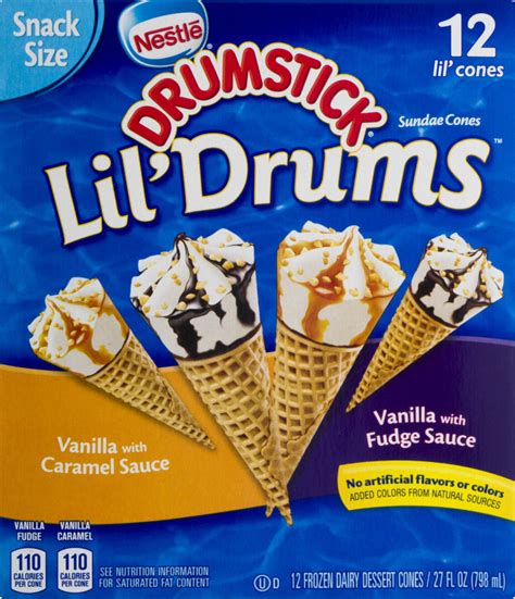 Nestle Drumstick Lil Drums Frozen Dairy Dessert Cones Variety Pack