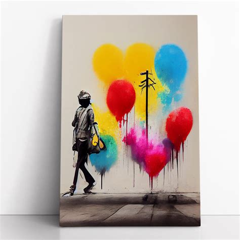 Tableau Street Art Banksy Reproduction Royaume Du Tableau