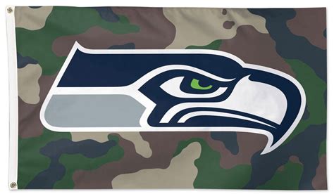 Seattle Seahawks Flag 3x5 Military Camo Heartlandflags