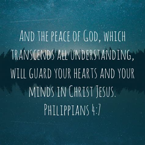 Philippians 4 7 And The Peace Of God Which Transcends All Understanding