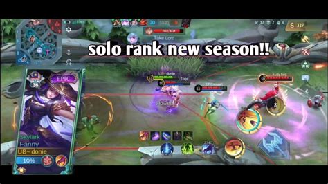 Mlbb Fanny Solo Ranked Di Awal Season Youtube