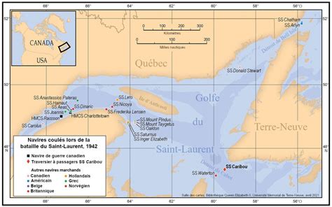 Navires alliés coulés par des U boot allemands en 1942 lors de la