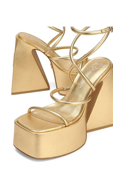 Naked Wolfe Angel Gold Ankle Wrap Platform Sandal Women Nordstrom Platform Sandals Sandal