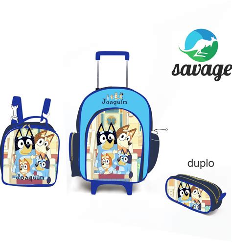 Kit Mochila Escolar Personalizada Bluey Elo Produtos Especiais