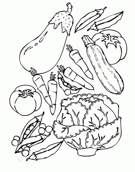 Healthy Food Coloring Pages - Coloring Home