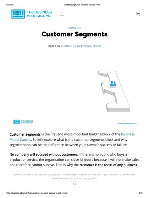 Customer Segments Business Model Canvas Pdf