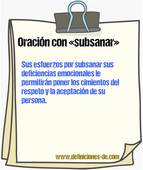 Oraciones Con Subsanar