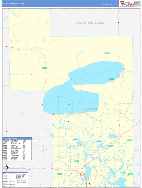 Beltrami County Map With Townships