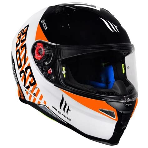 Capacete Mt Revenge Chrono Laranja Grid Motors