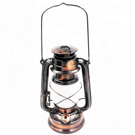 Vintage Style 17 Led Hurricane Lantern Light Tabletop Flame Effect ...