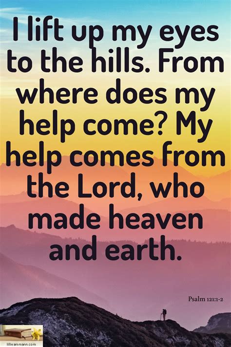 Psalm I Lift Up My Eyes To The Hills From Where Does My Help