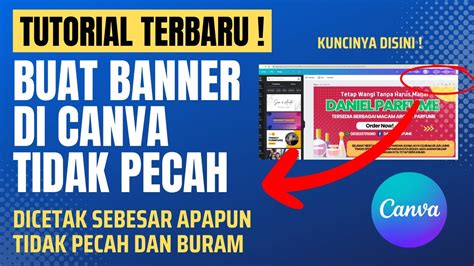 Cara Membuat Banner Di Canva Agar Tidak Pecah Youtube