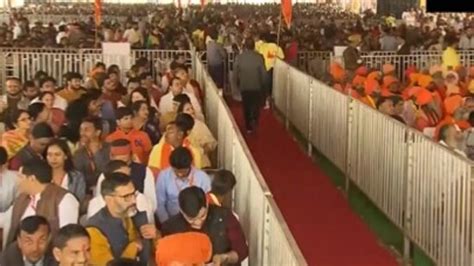 Modi In UP PM Lays Foundation Stone Of Shri Kalki Dham Temple In