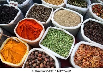 Indian Colored Spices Anjuna Flea Market Stock Photo 135940190