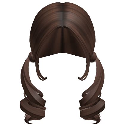 Low Curly Side Fairy Pigtails In Brown Roblox