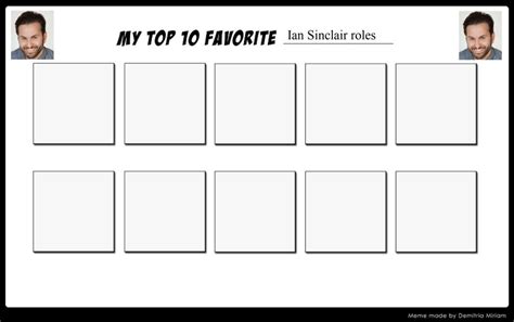 My Top 10 Favorite Ian Sinclair Roles Blank By 17chaos On Deviantart