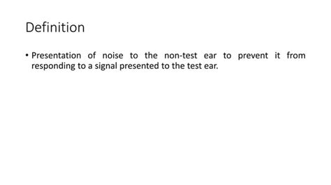 Audiometric Masking Ppt