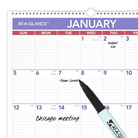 At A Glance® 2025 Erasable Monthly Wall Calendar Large 15 12 X 22 3