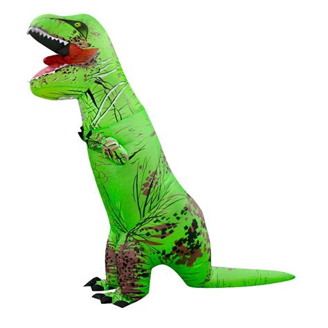 Green Adult T Rex Inflatable Costume Jurassic World Park Blowup