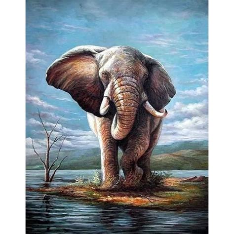 Square Diamond Painting Elephant X Cm Broderie Diamant Elephant