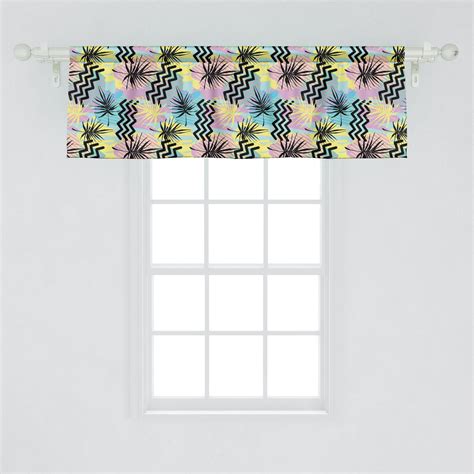 Ambesonne Abstract Window Valance Creative Quirky Composition With