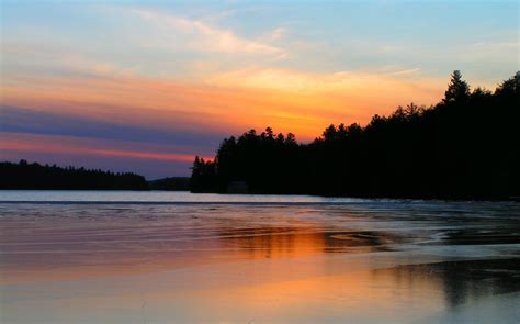 First Day Of Winter Lower Saranac Lake Ampersand Bay Sunset 417pm