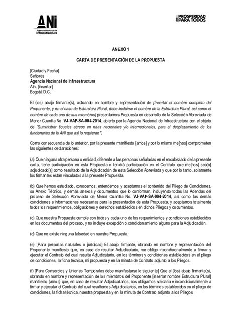 Completable En L Nea Anexo Carta De Presentacin De La Ani Fax