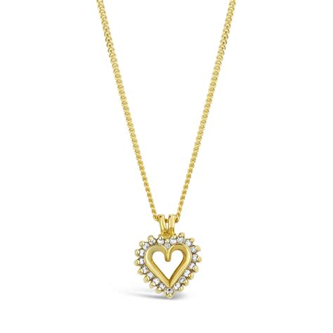 Yellow Gold Diamond Small Heart Pendant Necklace Pd00116 Edwards And Davies