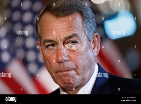 Speaker Of The House John Boehner R Ohio Pauses As He Makes A