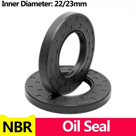 Nbr Framework Oil Seal Tc Nitrile Rubber Cover Double Lip With Spring