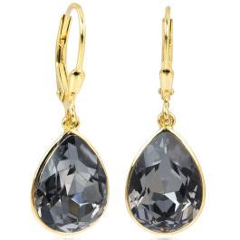 Nobel Shop Swarovski Ohrringe Schwarz Gold