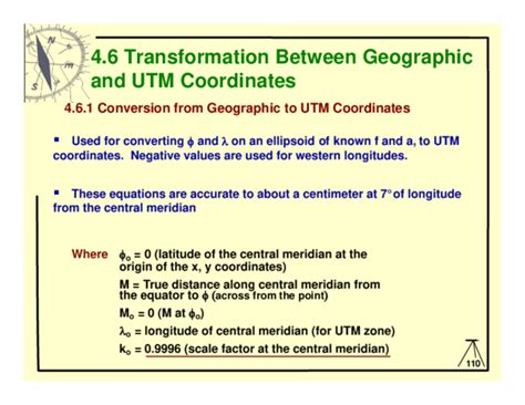 (PDF) 4.6 Transformation Between Geographic and UTM Coordinates 4.6.1 ...