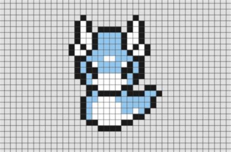 50 idées de dessins pixel art Pokémon à colorier