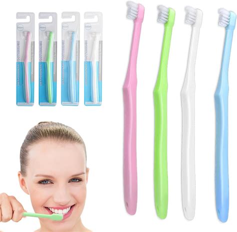 4Pcs Interspace Toothbrush Single Tufted Toothbrush With Soft Bristles