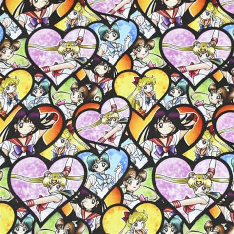 Sailor Moon Fabric Usagi Tsukino Fabric Japanese Fabric Cotton Cartoon